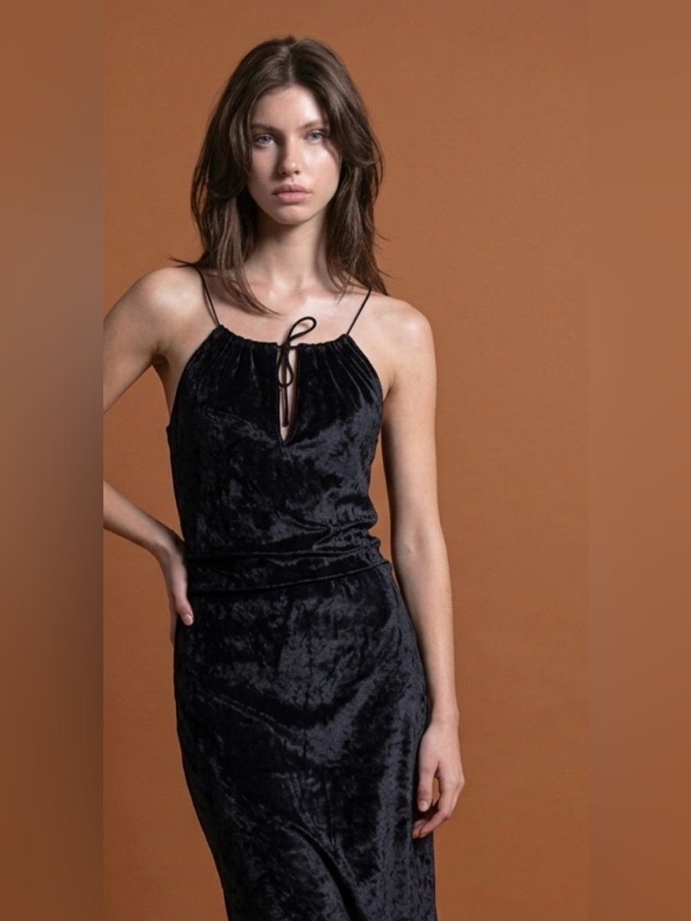 Express Velvet Black Sexy dress